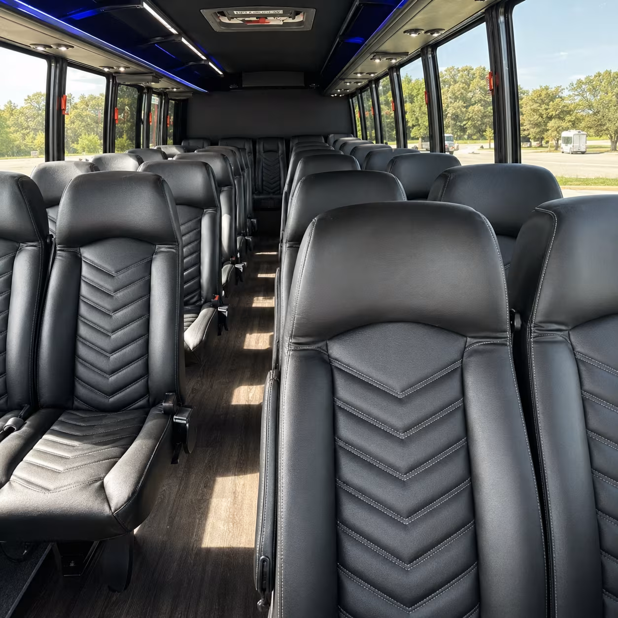 birmingham 28 passenger minibus interior