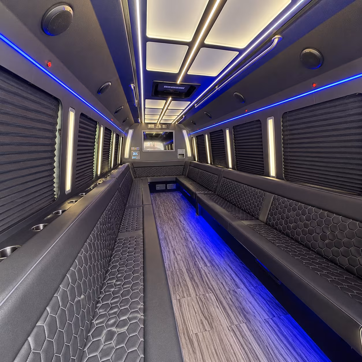 birmingham 30 passenger party bus interior