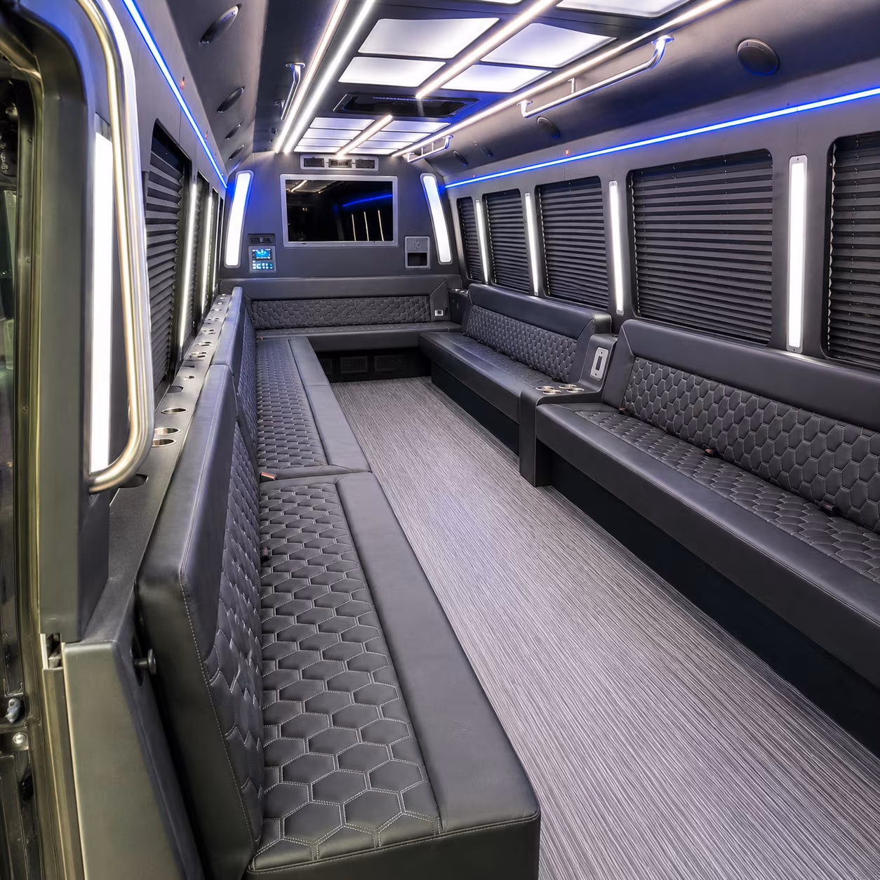 birmingham 40 passenger party bus interior