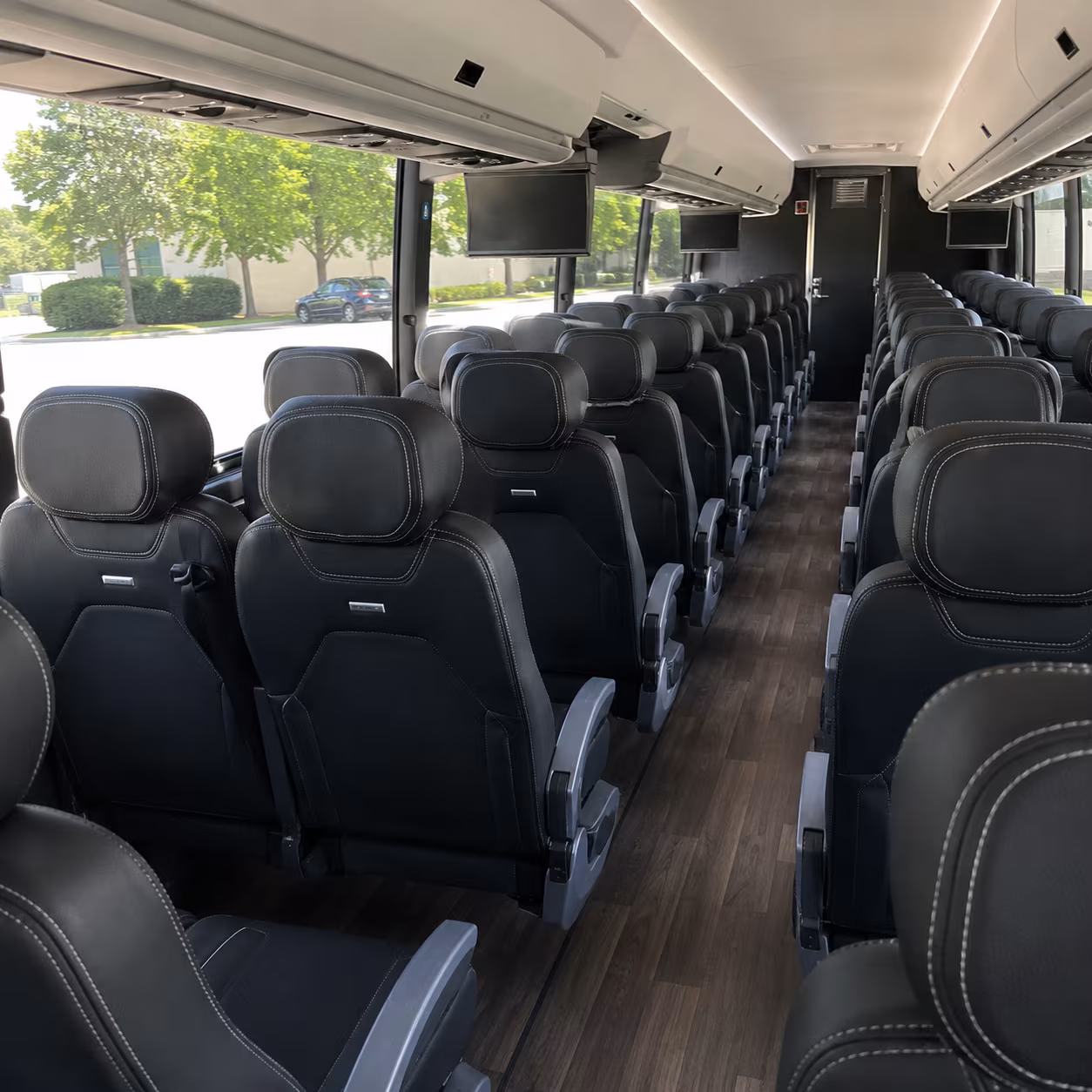 birmingham 56 passenger charter bus inside