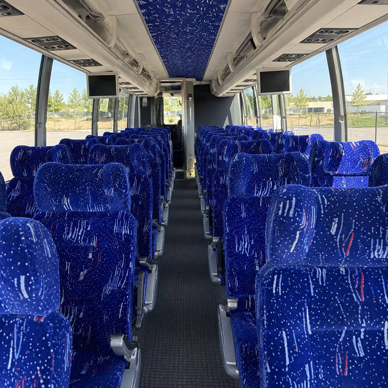 birmingham 56 passenger charter bus interior