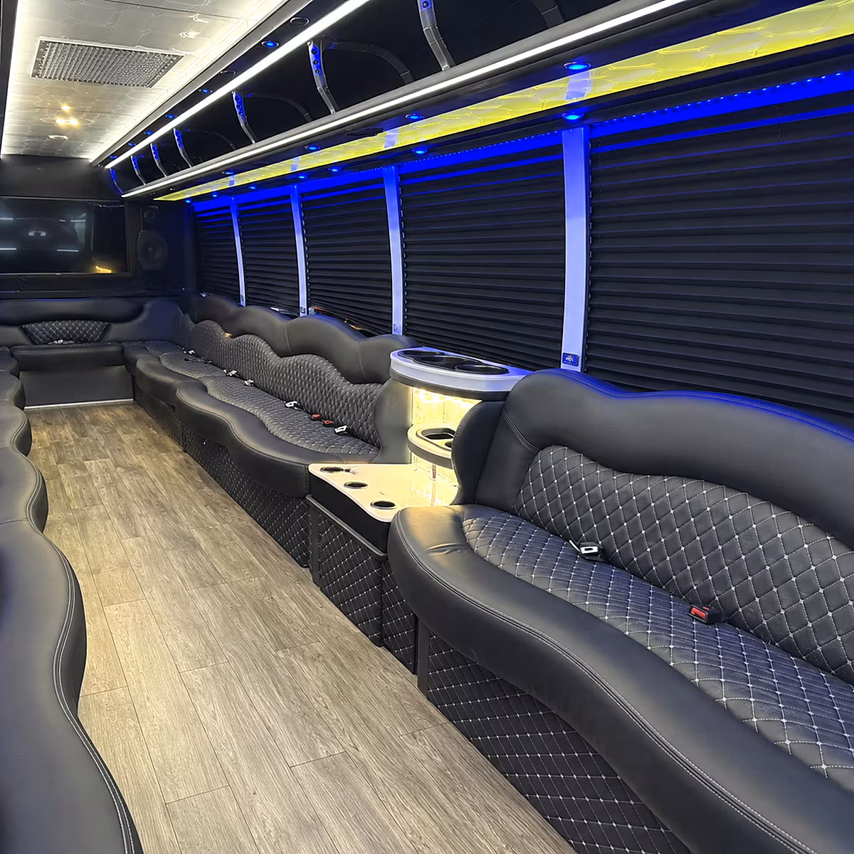 birmingham party bus rental interior